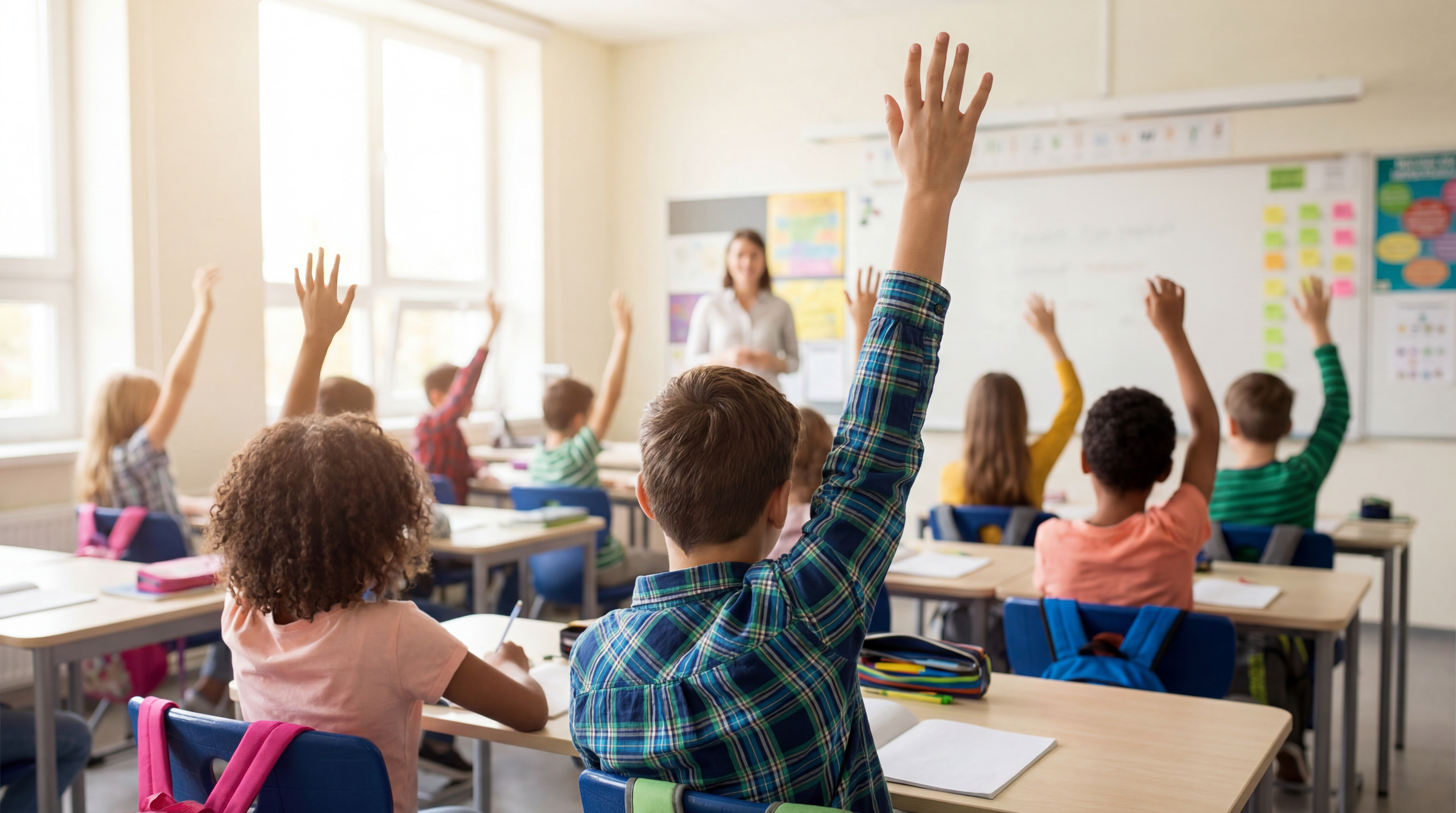 Students participating in school activities