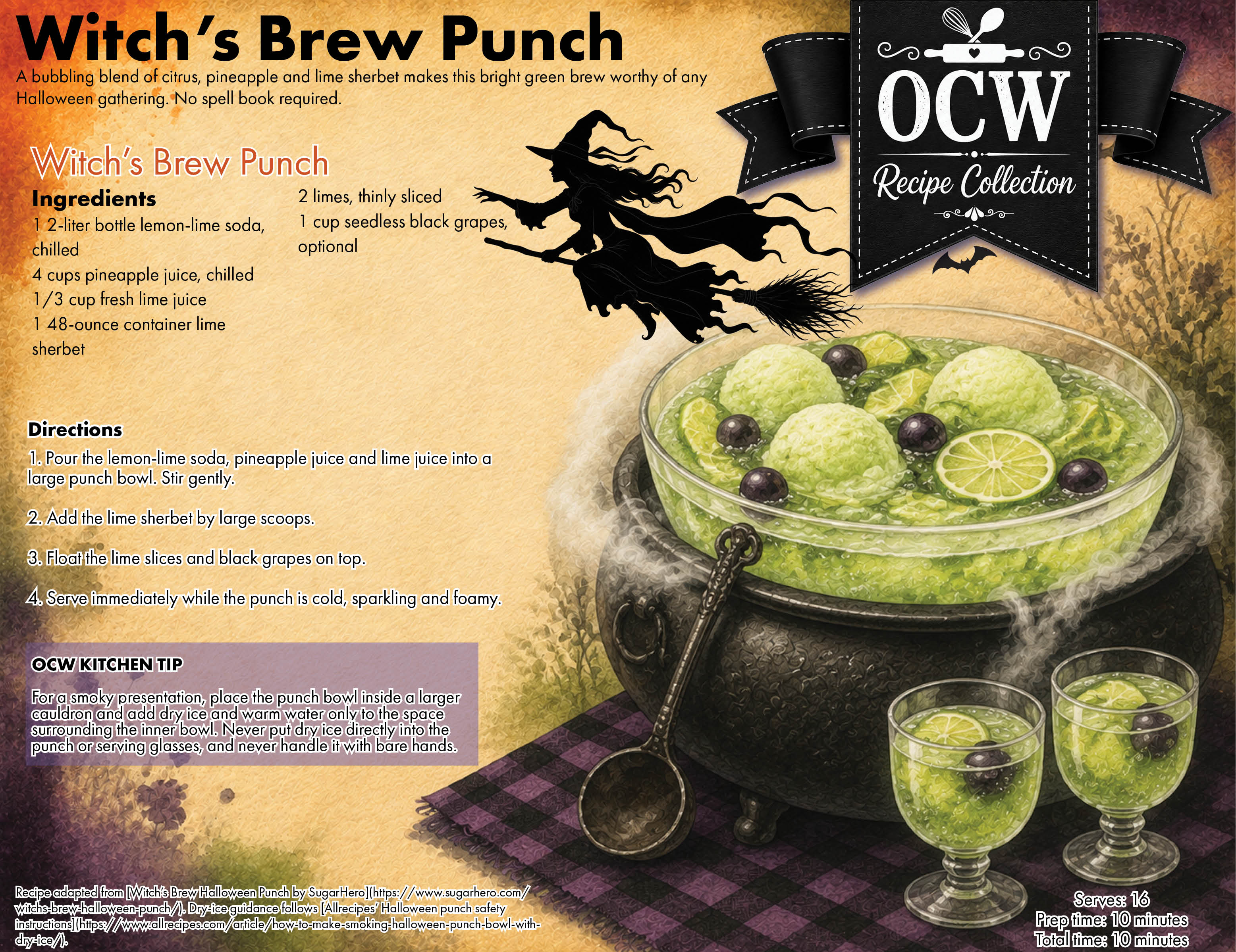 Witch's Brew Punch recipe from the OCW Recipe Collection